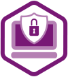 Cyber Security icon in hexagon